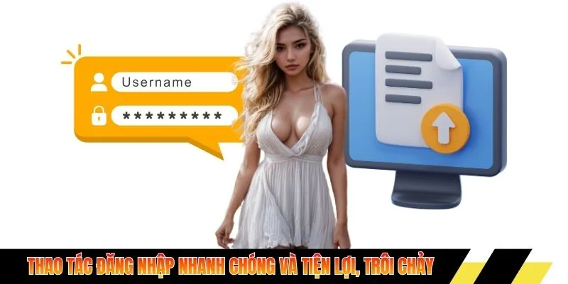 Thao tác đăng nhập Luckywin nhanh chóng và tiện lợi, trôi chảy